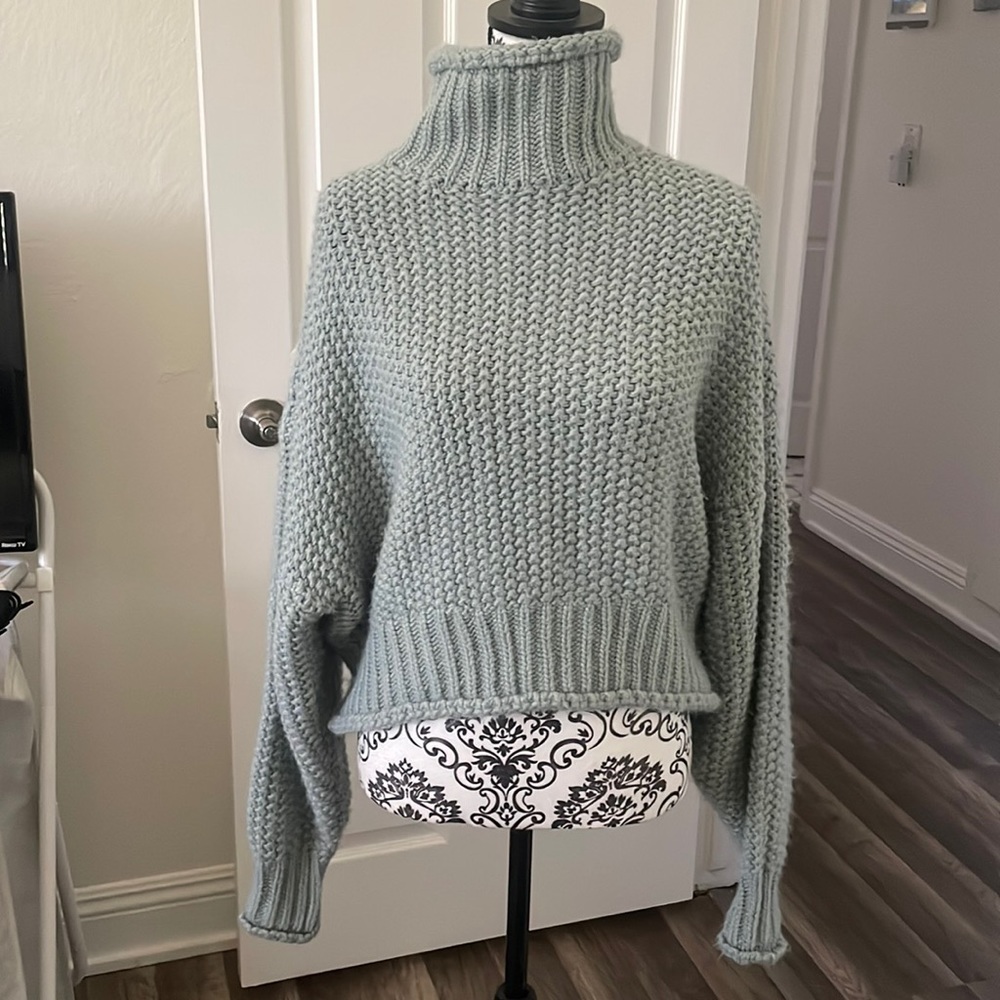 H&M Women's Chunky Knit Woven Sweater Size Small
